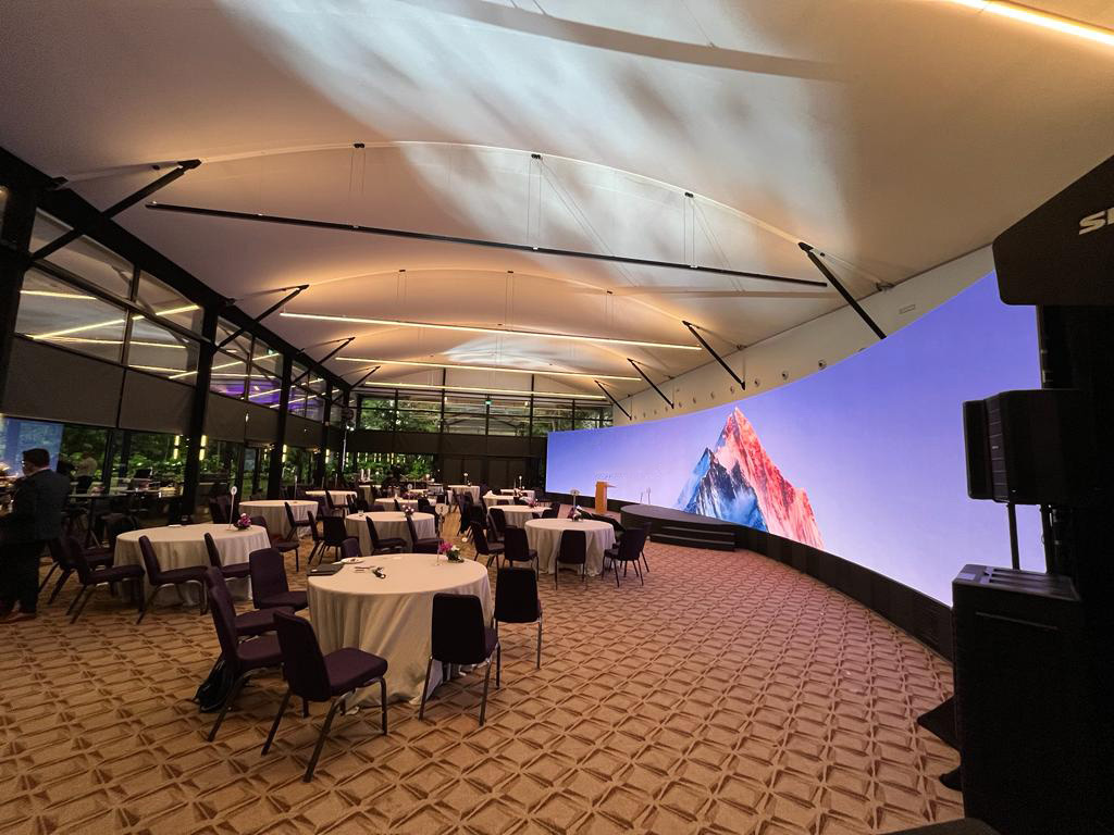 LED video wall displaying high-resolution content at Singapore event venue